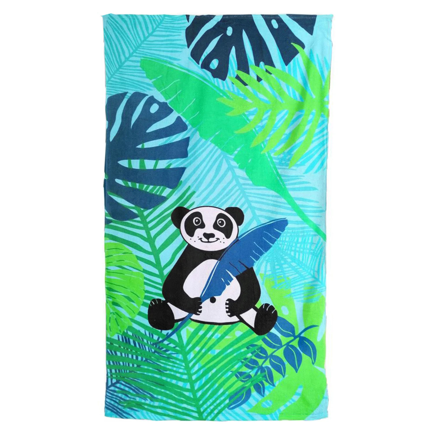 Serviette de plage microfibre enfant - Panda - 70x140cm - 250g/m²