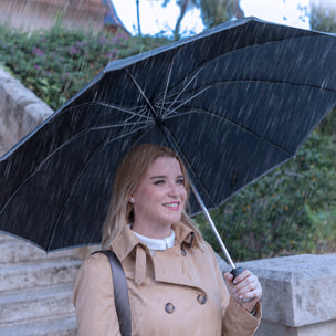 Parapluie Pliable à Fermeture Inversée avec LED Folbrella InnovaGoods - Noir