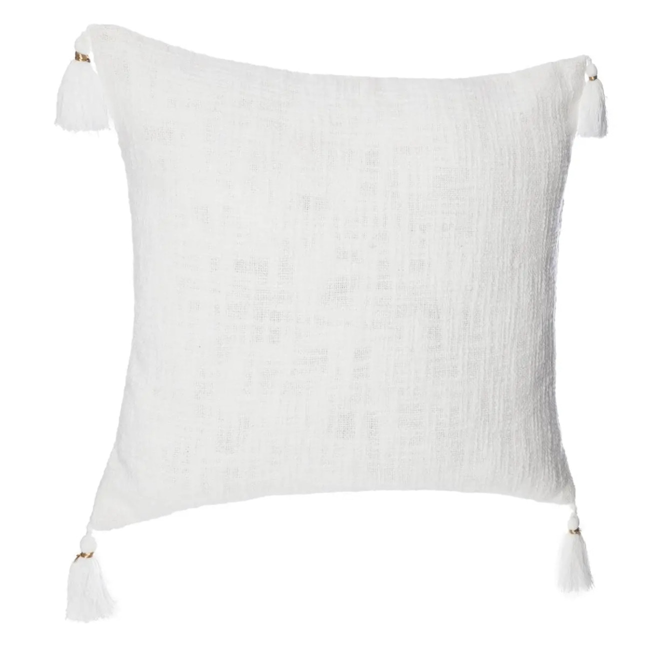 Housse de coussin "Slub" blanc 40x40cm