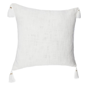 Housse de coussin "Slub" blanc 40x40cm