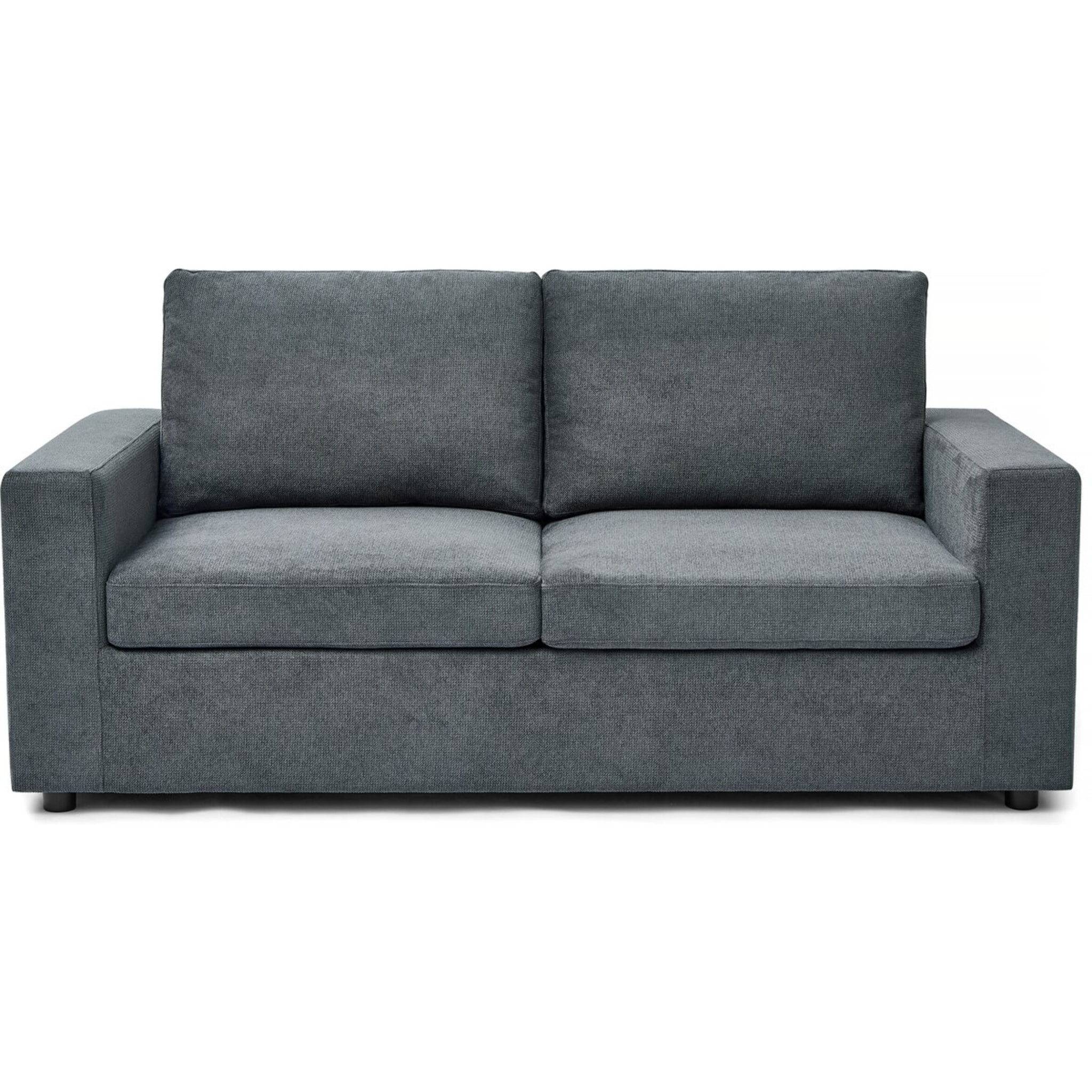 Canapé convertible express en tissu "Elena" - 3 places - Couchage 140 cm - Gris