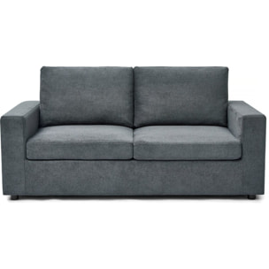 Canapé convertible express en tissu "Elena" - 3 places - Couchage 140 cm - Gris