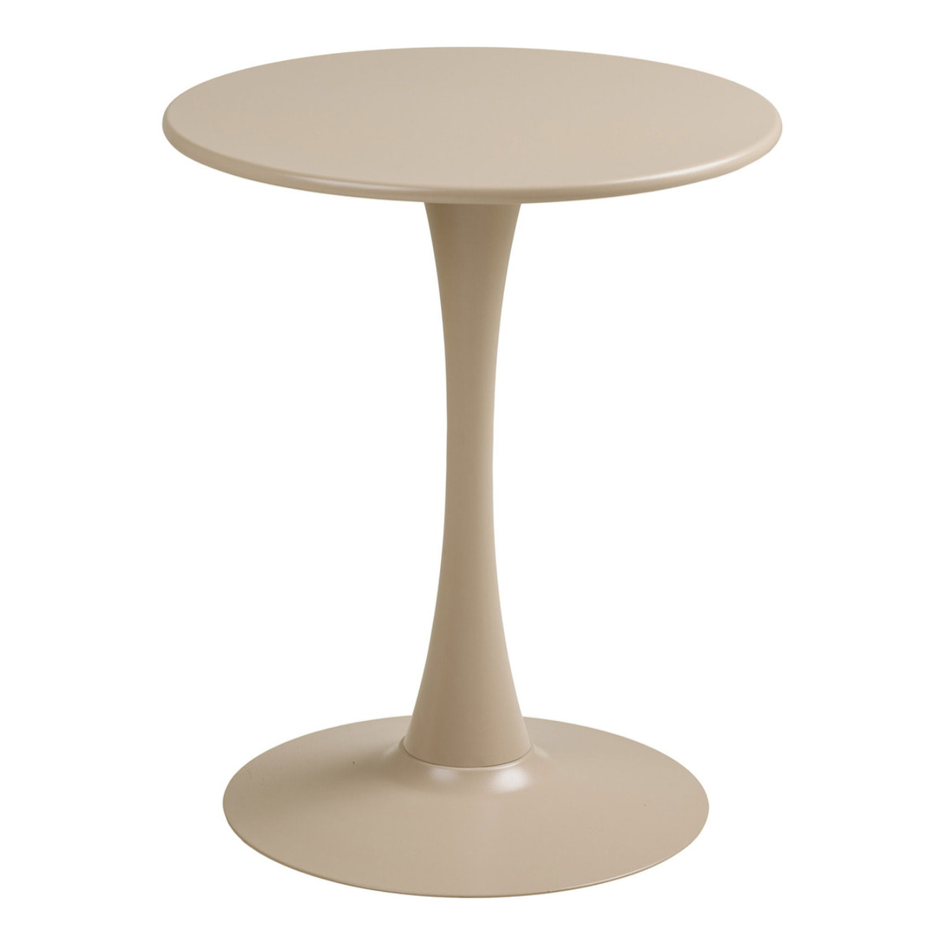 Tavolo bistro Meira in acciaio taupe ø60 cm