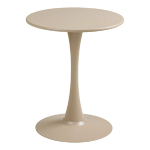 Tavolo bistro Meira in acciaio taupe ø60 cm