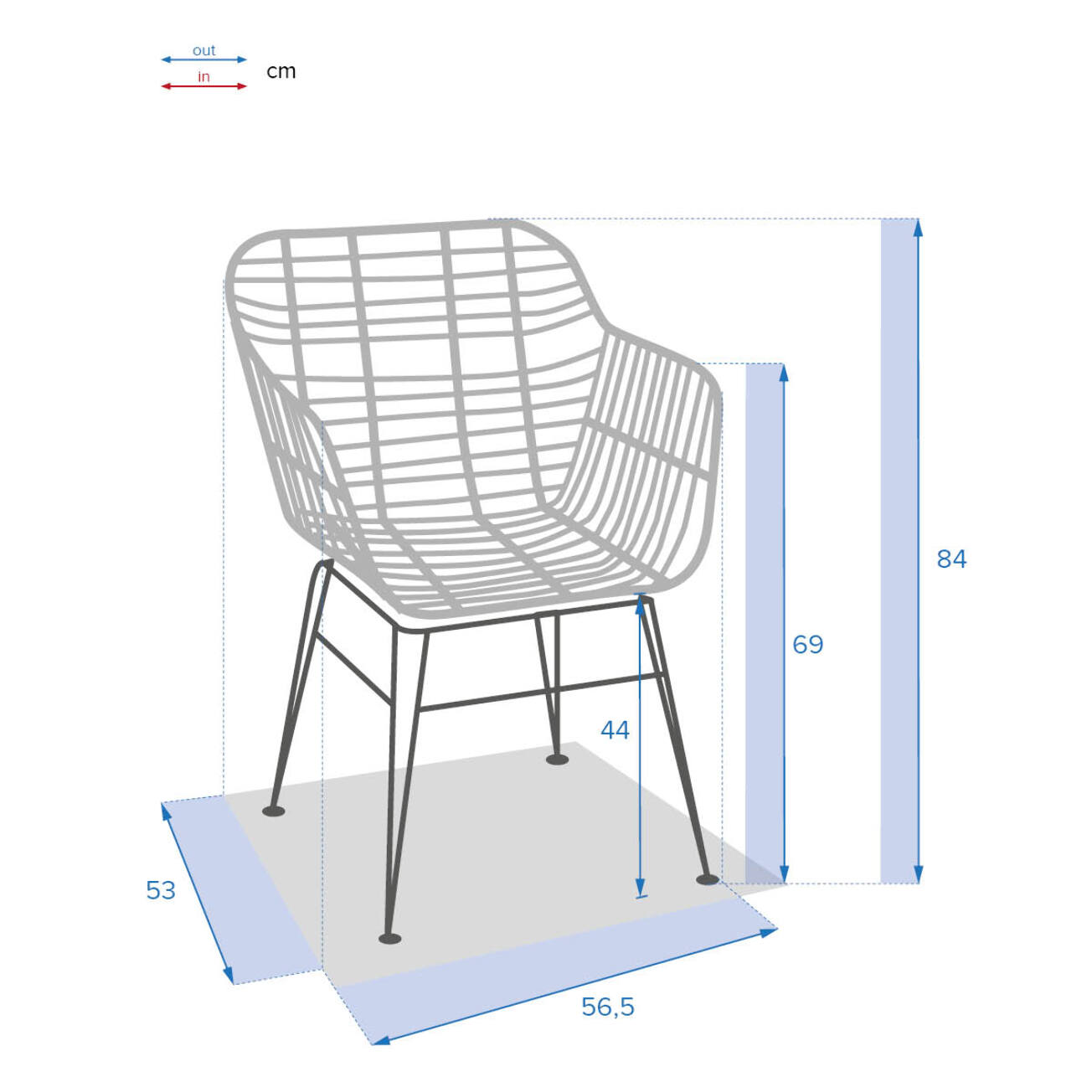 Lot de 2 fauteuils de jardin "Lambada" sésame en acier traité époxy