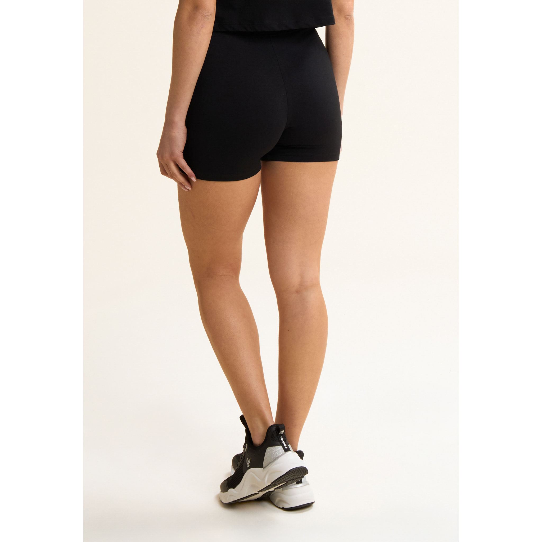 Leggings corti in jersey con logo scintillante