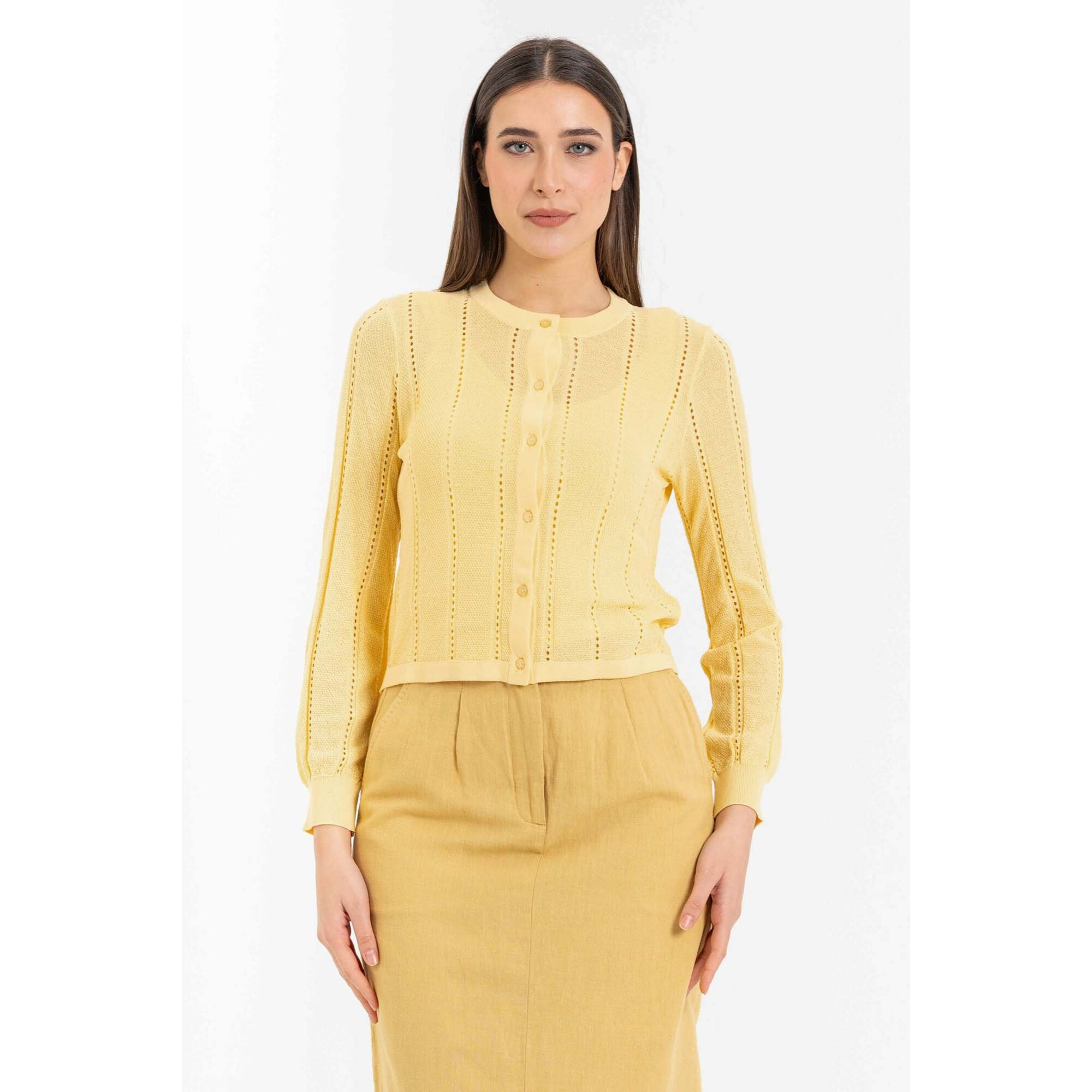 Kocca - Maglia cardigan con scollo tondo Donna