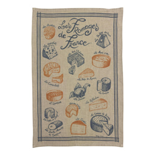 Torchon lin Les fromages