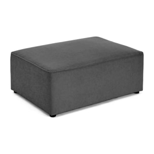Topaze - pouf - en tissu - Gris foncé