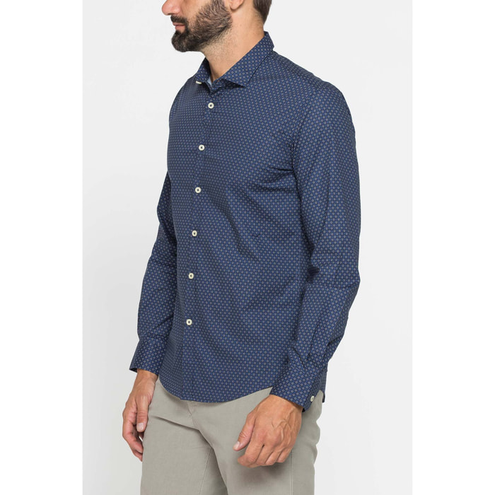 CAMICIA SLIM FIT IN POPELINE STRETCH