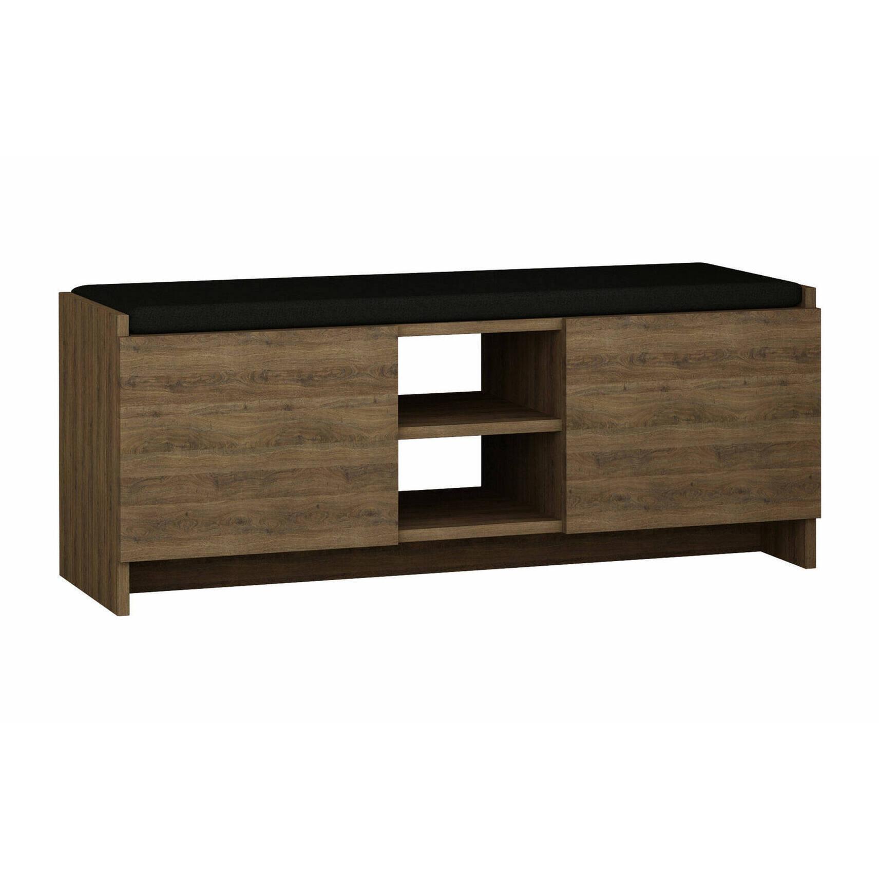 Scarpiera Dbarrec, Mobile portascarpe, Armadio da ingresso multiuso, Mobiletto per calzature, 110x37h43 cm, Rovere