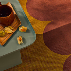 RIVIERA - Tapis intérieur/extérieur à motif festonné marron