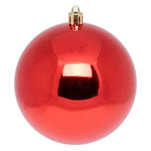 Lot de 4 boules D.10cm polystyrène recyclé rouge