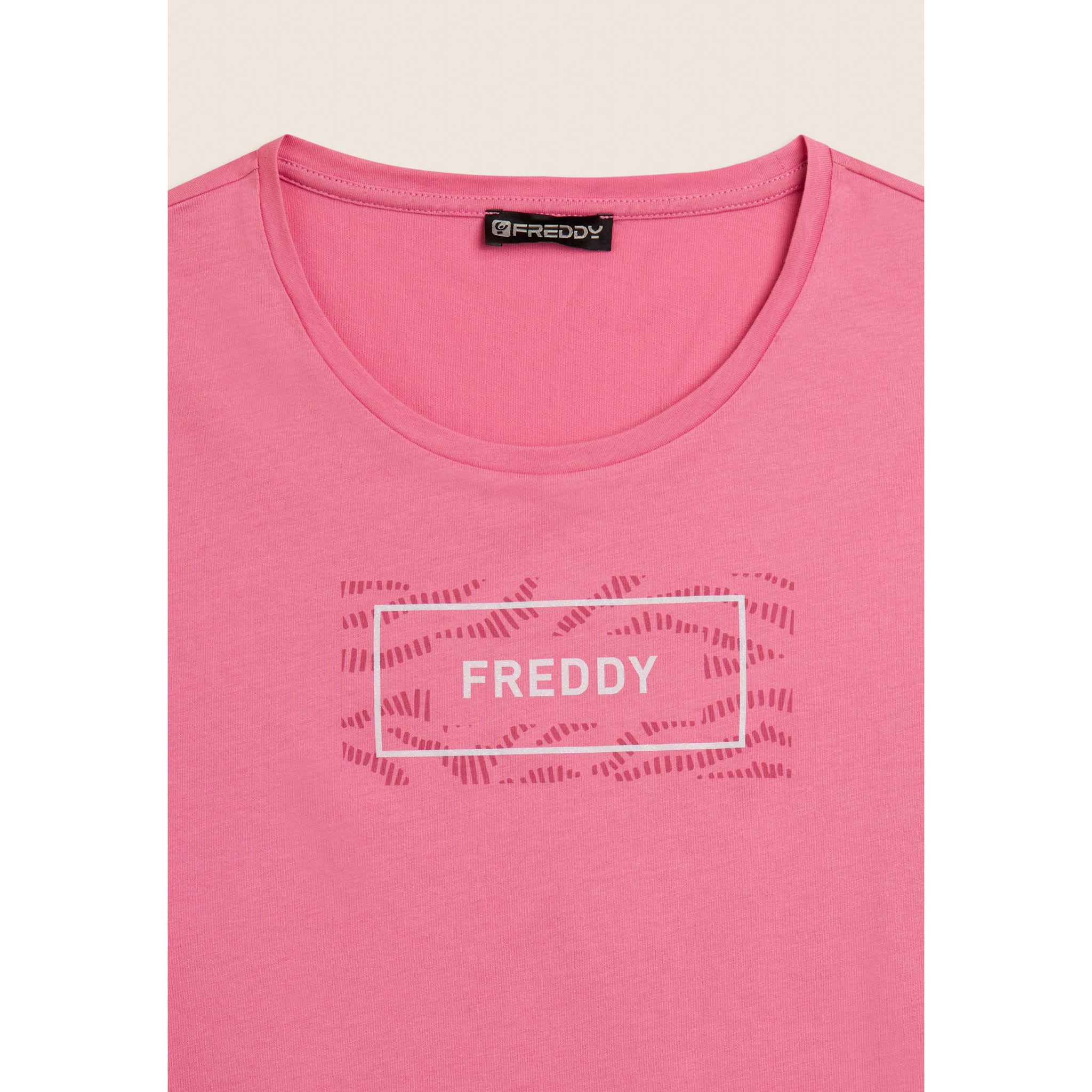 T-shirt con Logo FREDDY su Grafica Ondulata