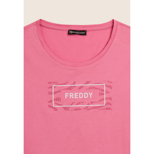 T-shirt con Logo FREDDY su Grafica Ondulata