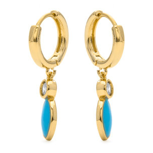 Pendientes de Circonita Brillante acabados en oro amarillo de 18k