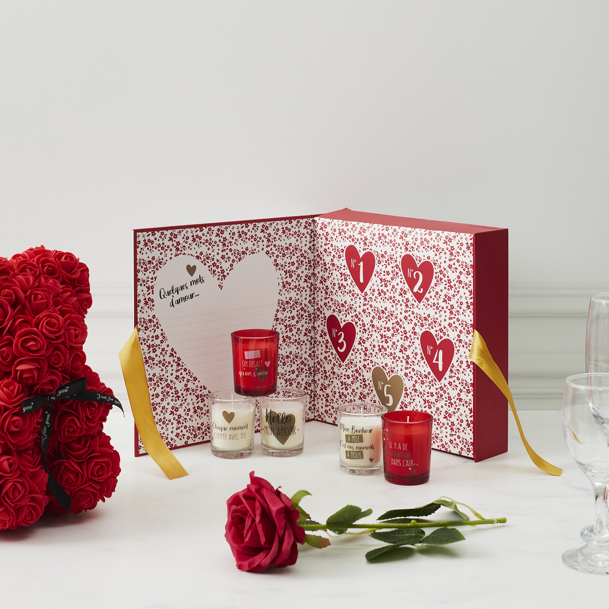 Bougie Parfumee X5 Calendrier Amour