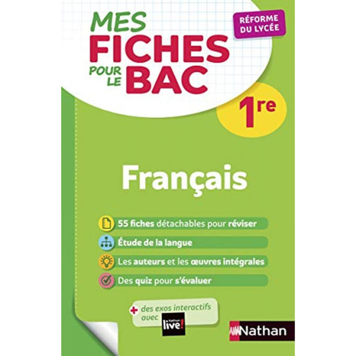 Cassou-Noguès, Anne | Français Première - Mes fiches pour le BAC 1re - BAC 2024 | Livre d'occasion