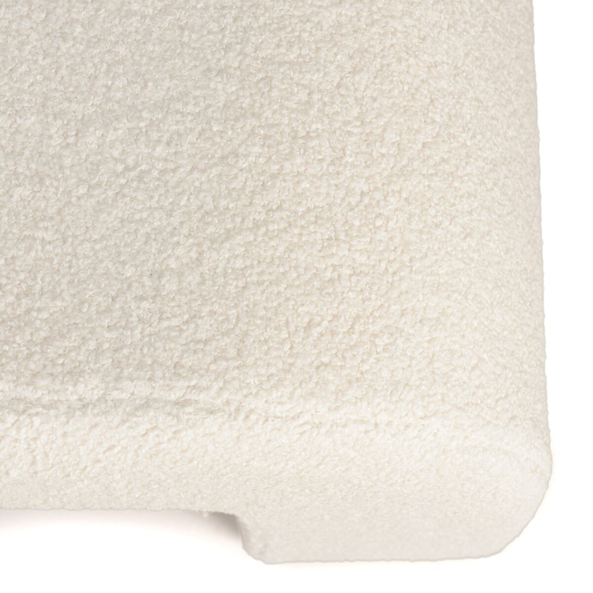 LEOPOLD - Banc en tissu bouclette écru