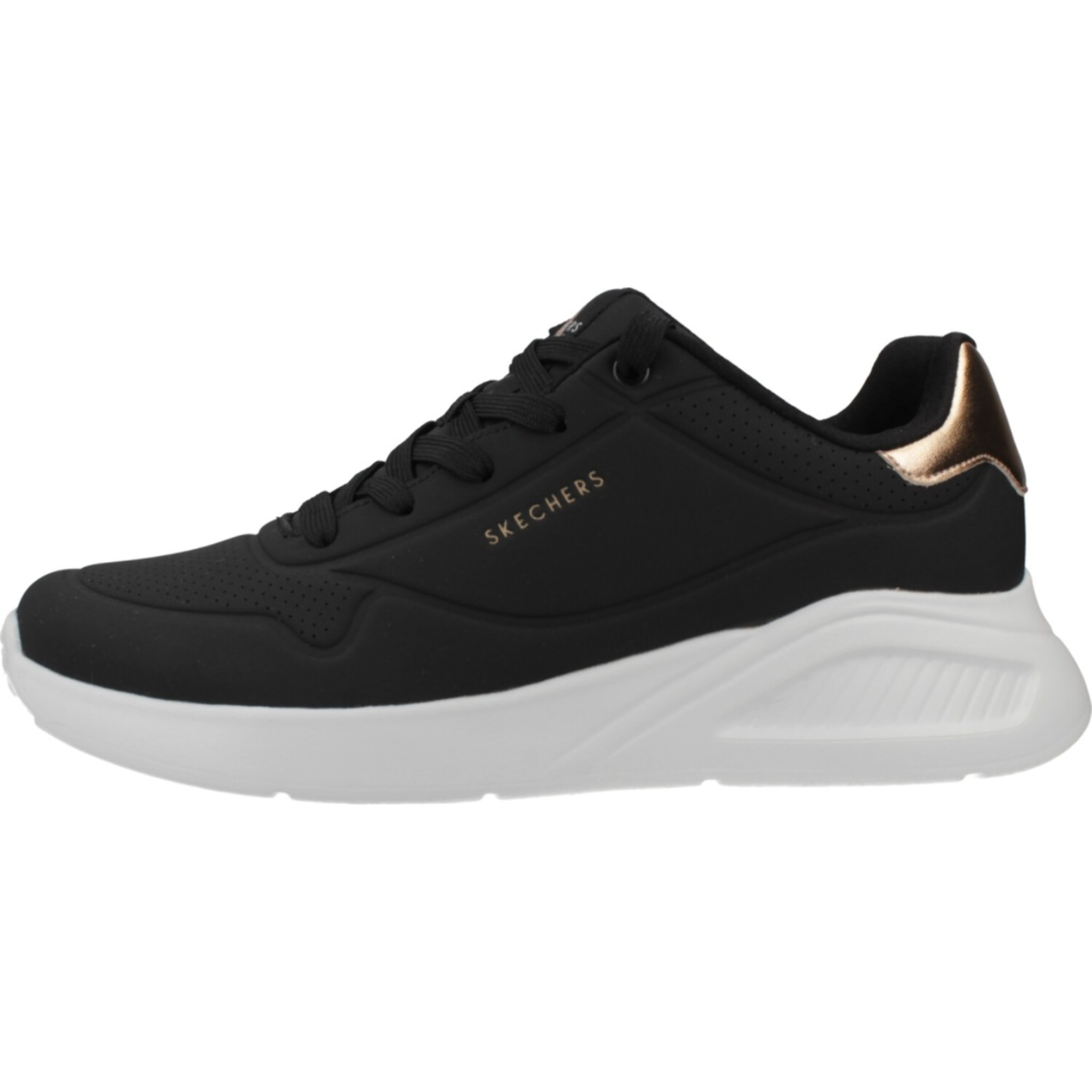 Sneakers De  Mujer Uno Lite Shimmer Along Negro