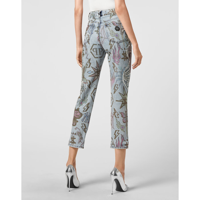 PHILIPP PLEIN Vaqueros Boyfriend Fit MONOGRAM