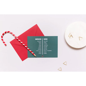 Postal "Menos - Más" Navidad