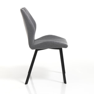 Tomasucci Set 4 sedie MONIA DARK GREY grigio