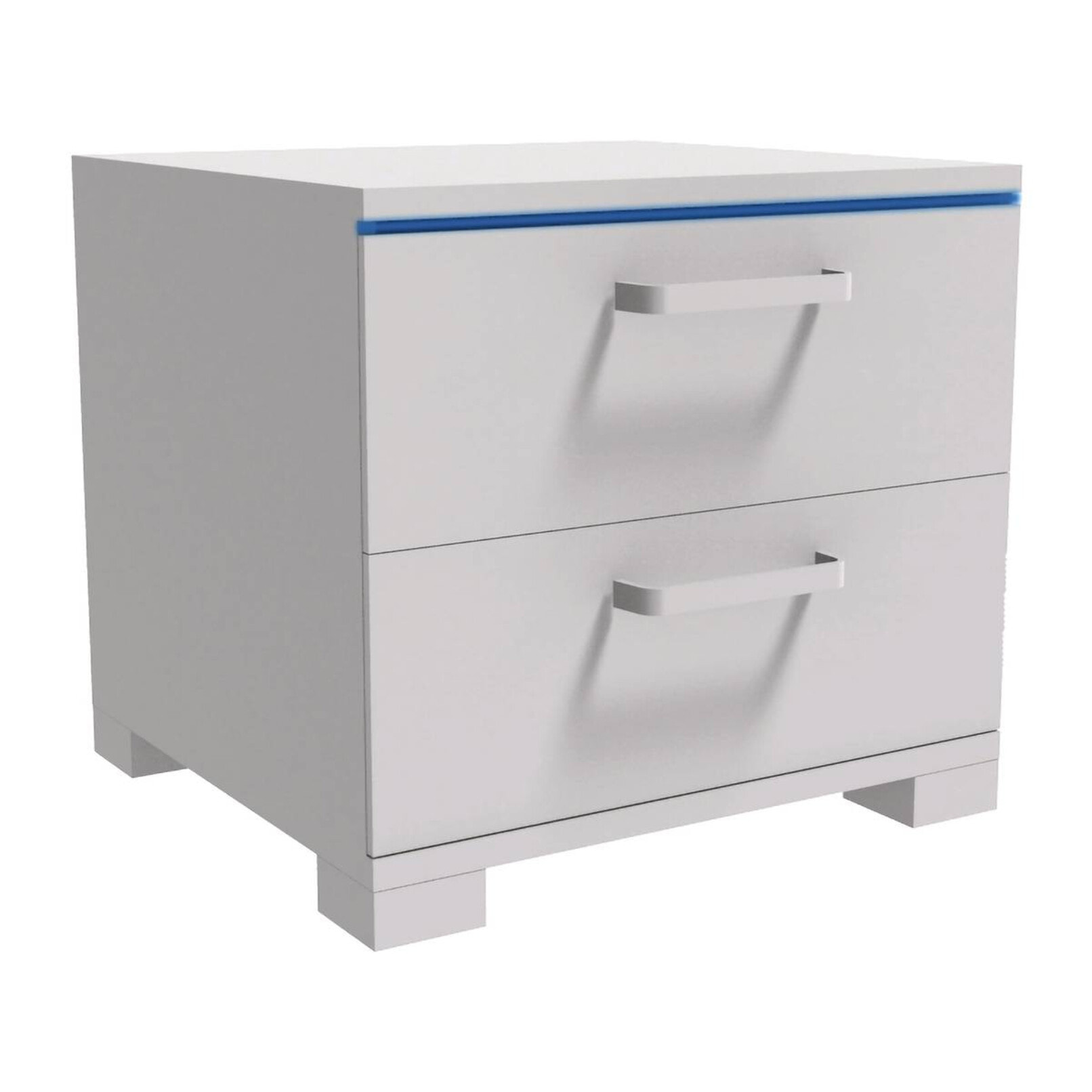 Chevet LED "Karina" - 41 x 38 x 39 cm - Blanc