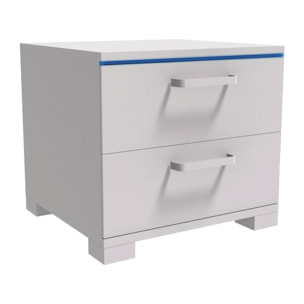 Chevet LED "Karina" - 41 x 38 x 39 cm - Blanc