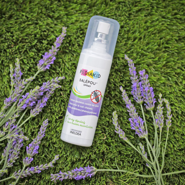 PEDIAKID - Balépou Spray - Action Répulsive contre les Poux - Huiles Essentielles BIO - Spray de 100ml - Lot de 2 produits