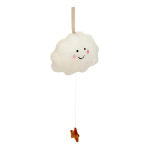 Coussin musical d'éveil Noa nuage blanc