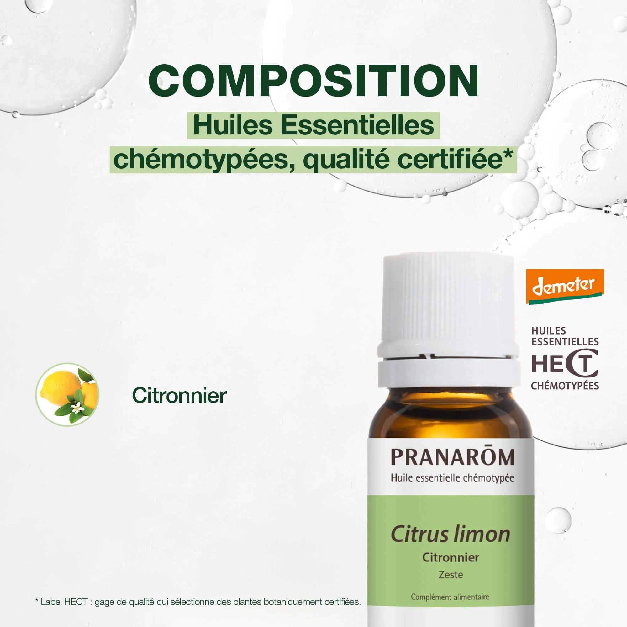 Pranarom - Essence de Citronnier Demeter - Bio Demeter - 5 ml