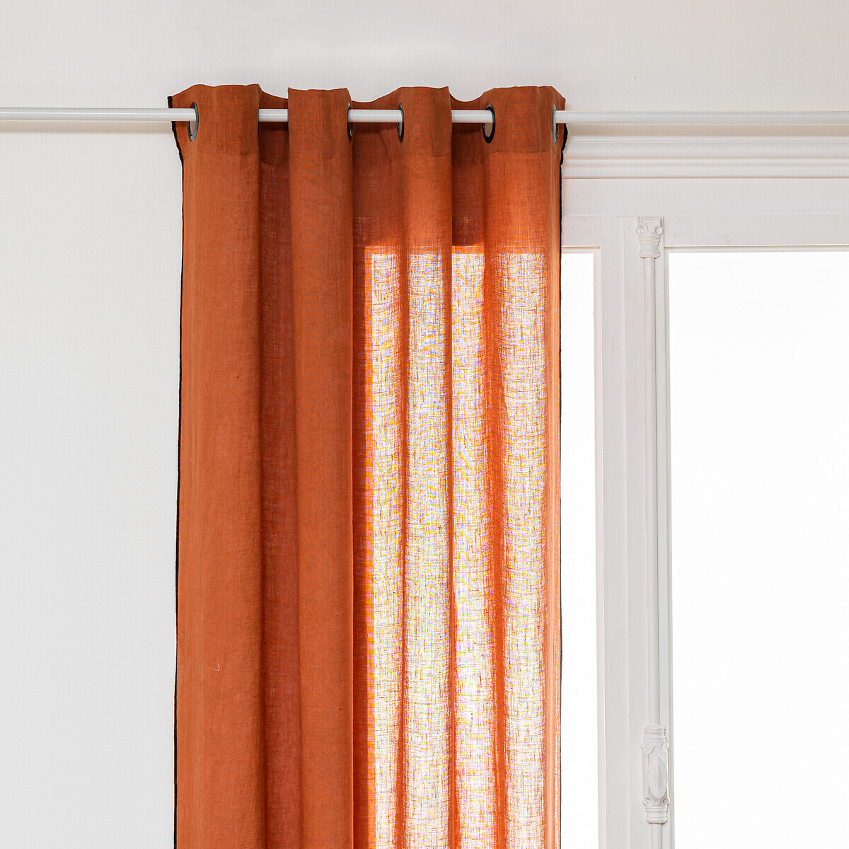 Rideau "Linah" - lin - rose terracotta - 130x260 cm
