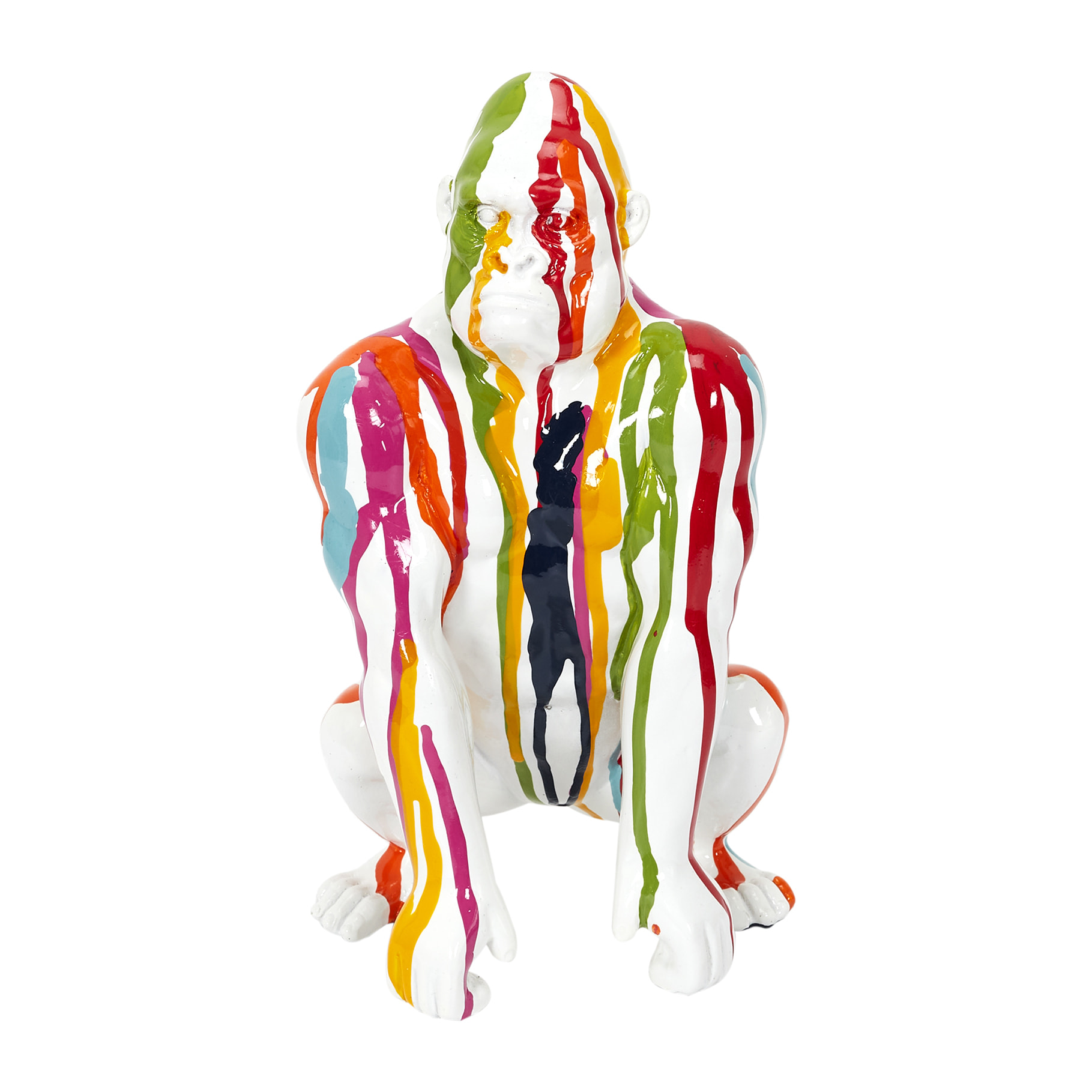 Gorille Deco Blanc Rainbow 24cm