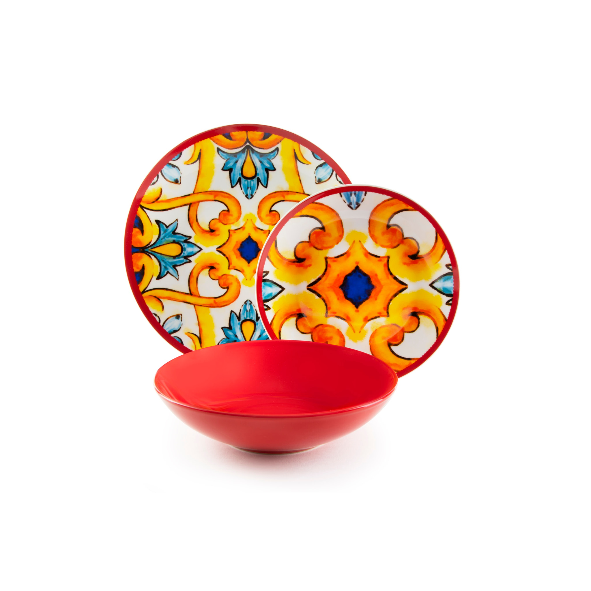 Servizio piatti 18 pezzi Excelsa – Camastra, Porcellana Multicolore