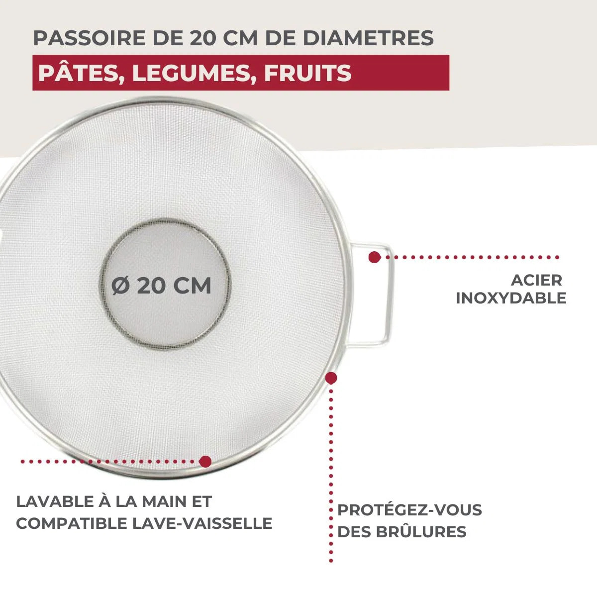 Ensemble de 2 Passoires tamis Fackelmann