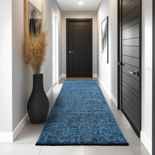 MIRA - Tapis de salon bleu au design abstrait