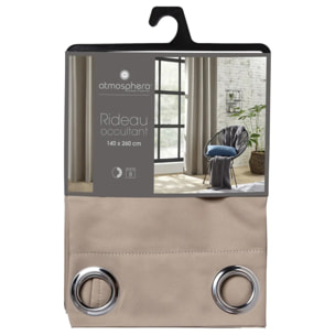 Rideau "Odelie" occultant beige 140x260cm