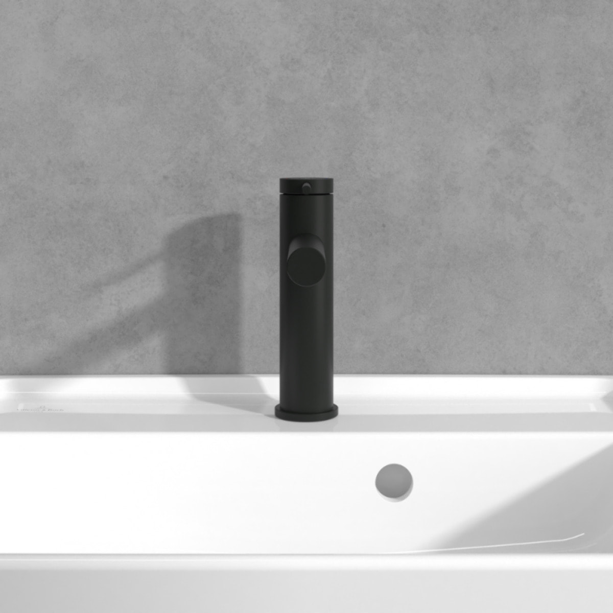 Mitigeur lavabo Loop & Friends sans tirette Noir mat