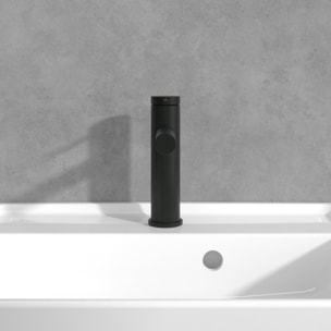 Mitigeur lavabo Loop & Friends sans tirette Noir mat