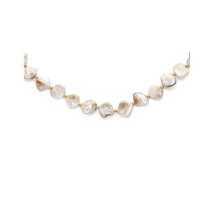 Collar Capri Nácar Acero Baño Oro