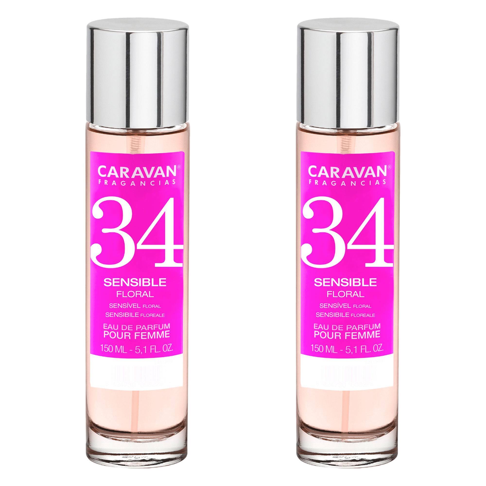 Caravan fragancias - caja de regalo con 2 perfumes nº34 de 150 ml, para mujer