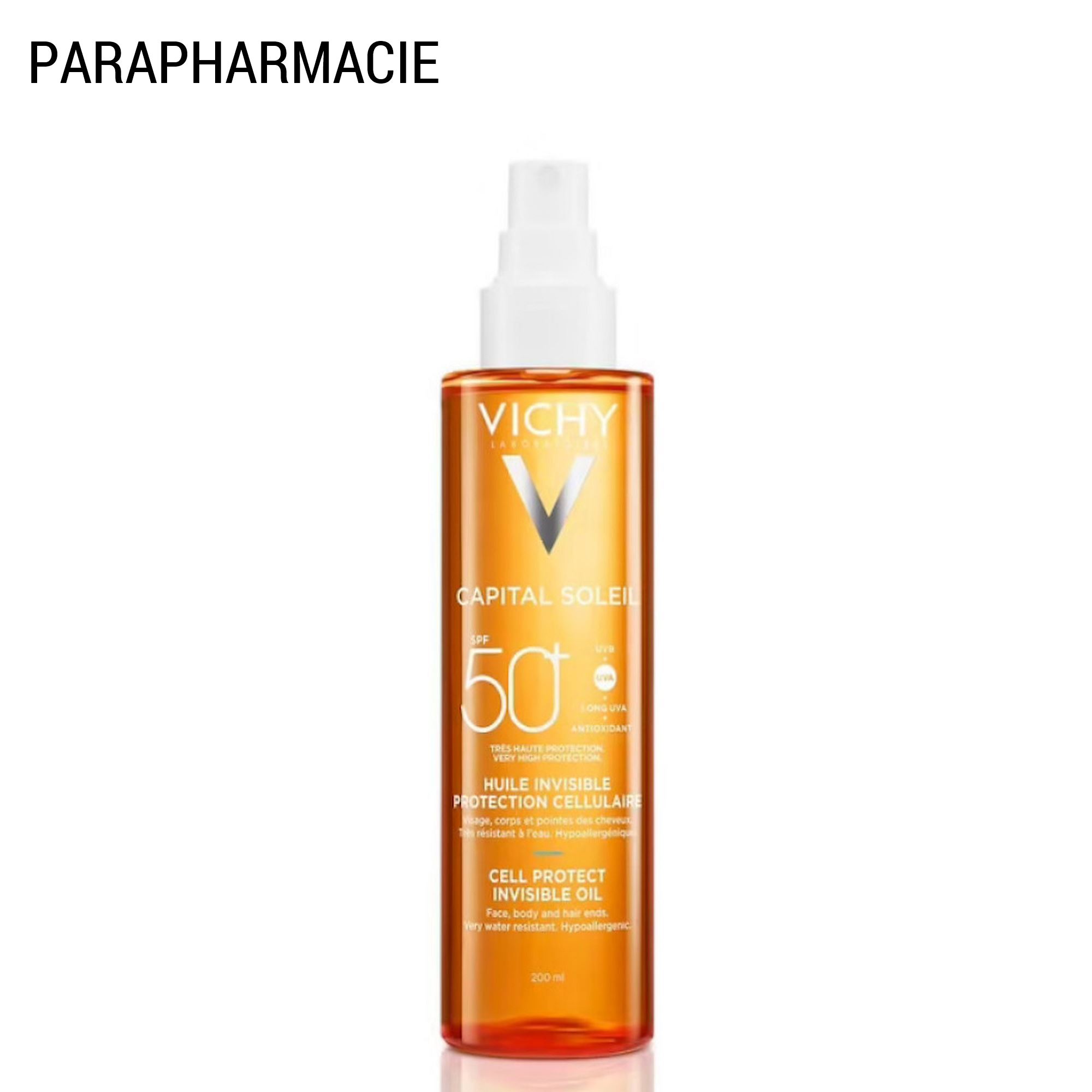 Huile Invisible Protection Cellulaire SPF50+ - Protection Solaire 200 ml