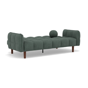 Adam - Canapé convertible clic-clac 2 places bubble en tissu texturé - Vert