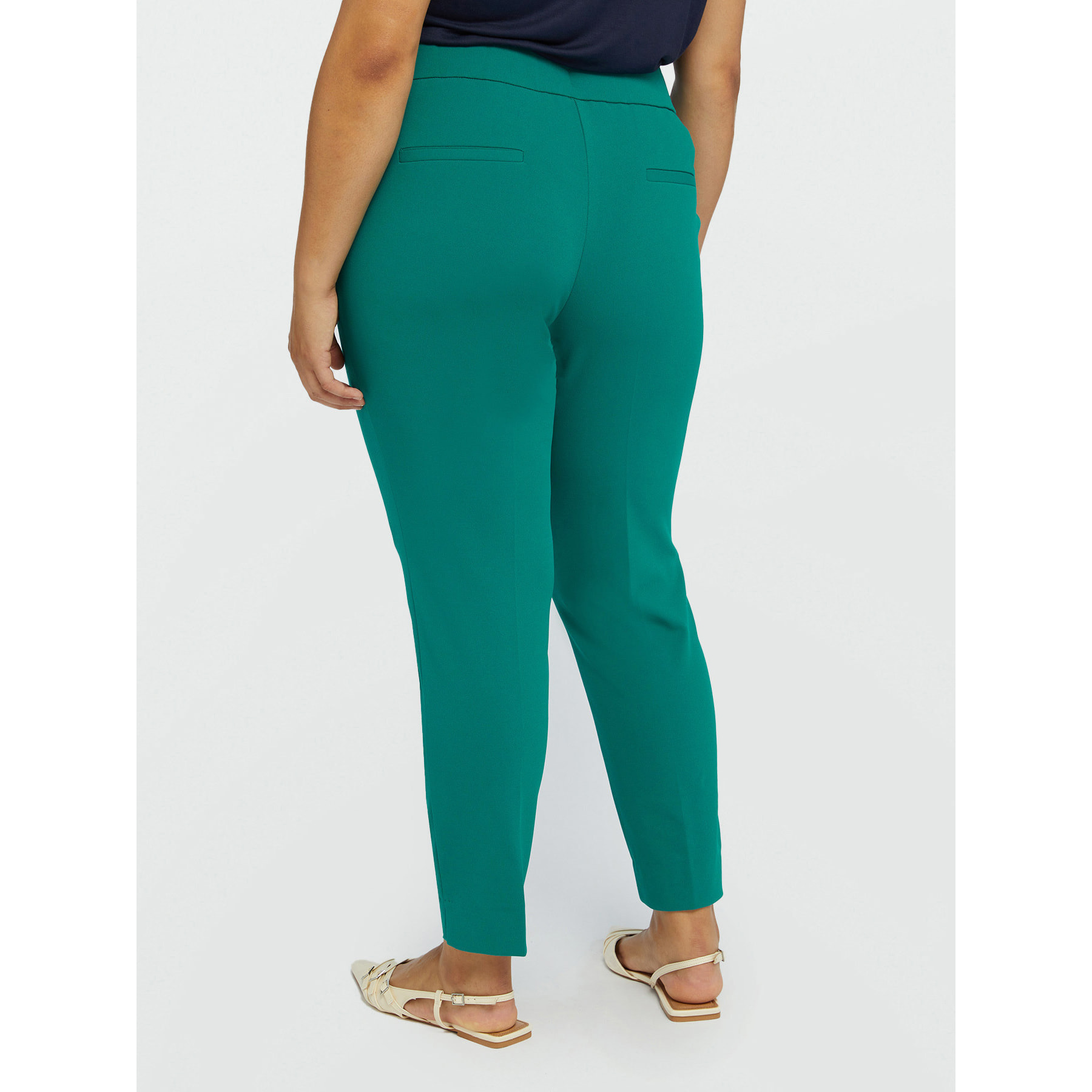 Fiorella Rubino - Pantalones rectos con bolsillos americanos - Verde