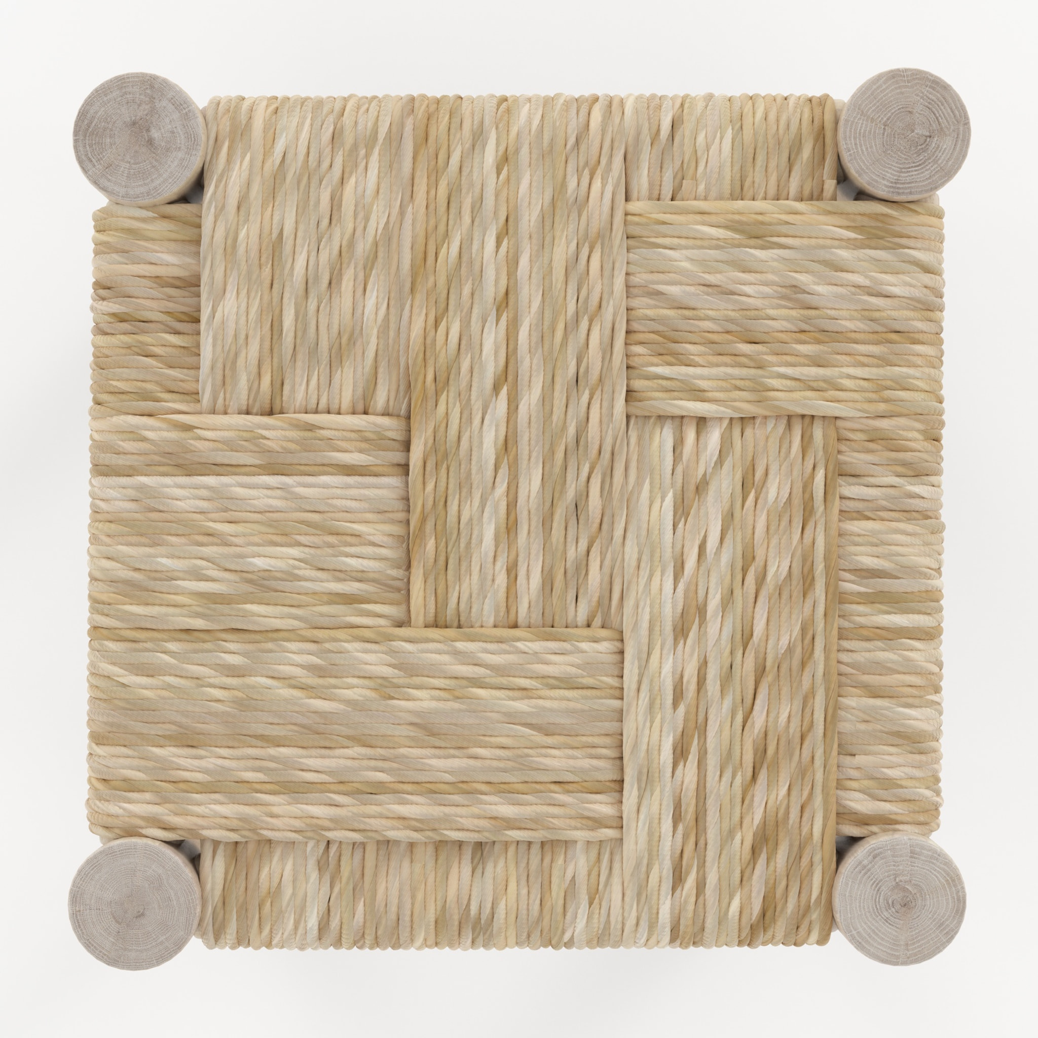 Tabouret en branche de teck H35,5 cm - Popa
