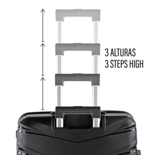 Juego De Maletas Rígidas Pp Jaslen Varese Negro