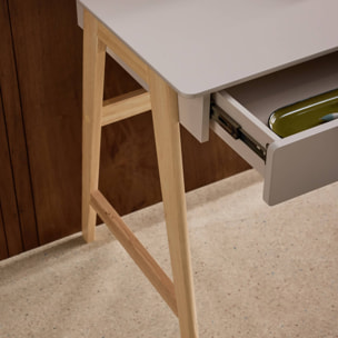 Bureau décor bois 2 tiroirs TOMMY