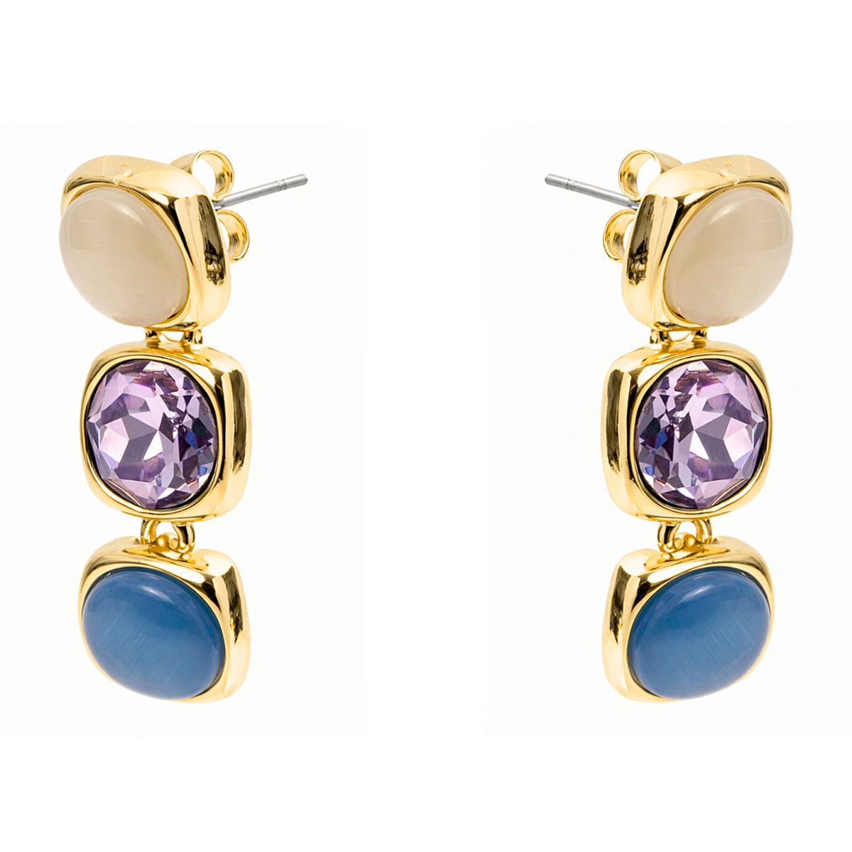Pendientes Shureo acabado oro amarillo 18k