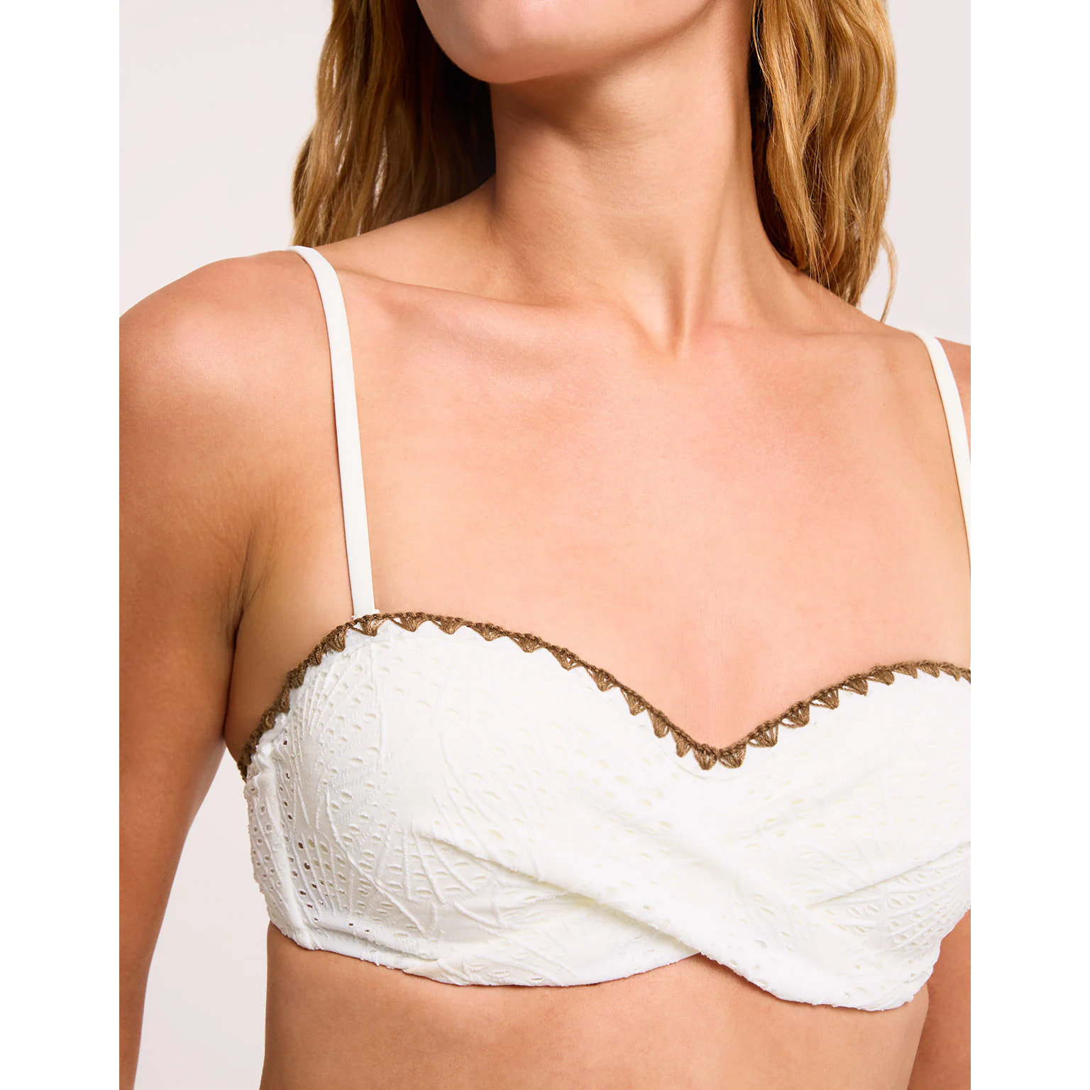 Top Bikini Bandeu Blanco - Bicely